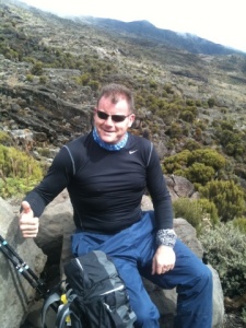 Dougie above Shira Camp Kilimanjaro 02-10-11